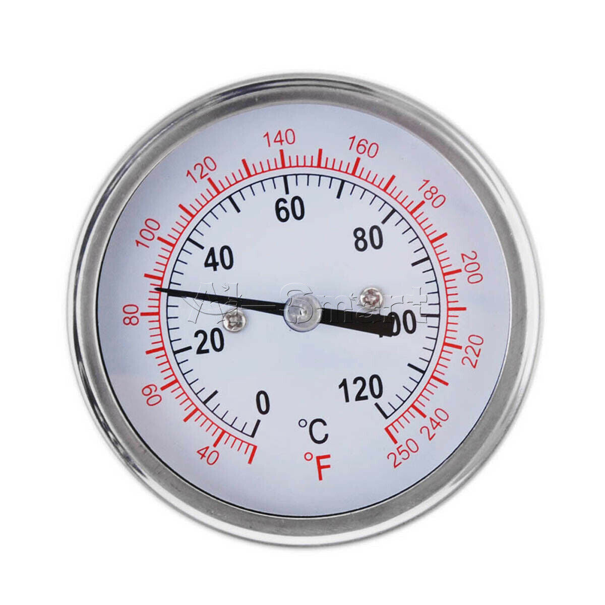 Stainless Steel Celsius Fahrenheit Thermometer 0-120â„ƒ Analog With Double Scale