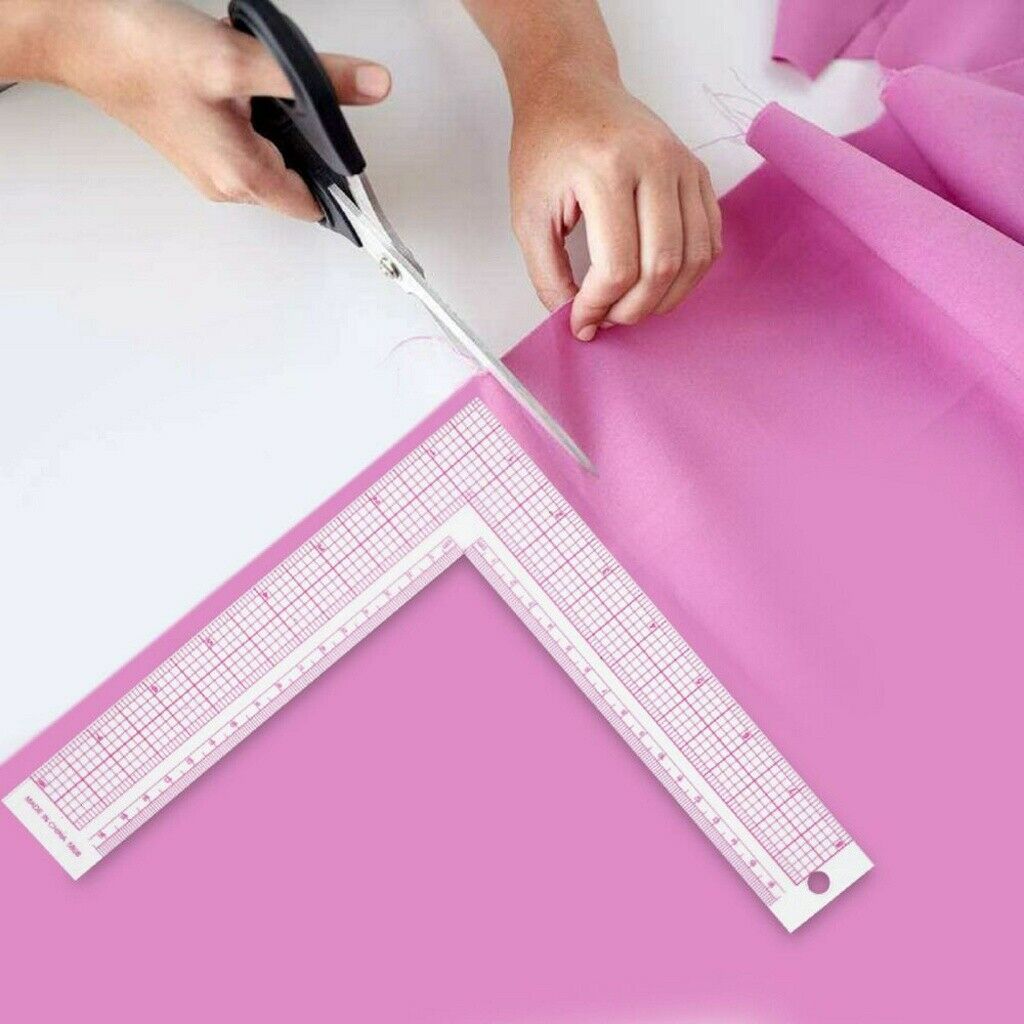 Plastic L-Square Shape Ruler Sewing Measure ruler Professional DIY Tailor Tool