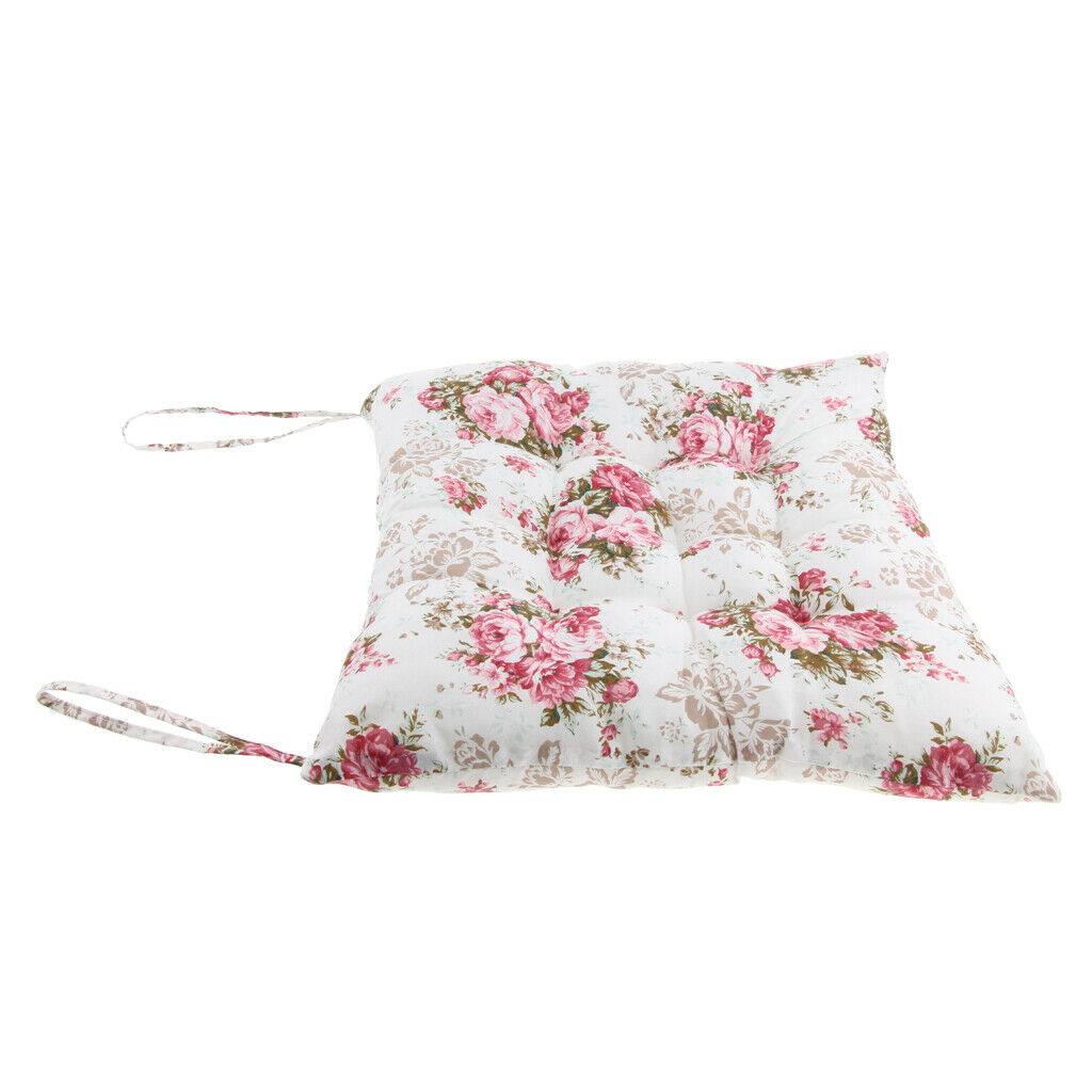 3Sets Cotton Print Cushion Seat Pads for Kitchen Home Kitchen Chair 37x37cm