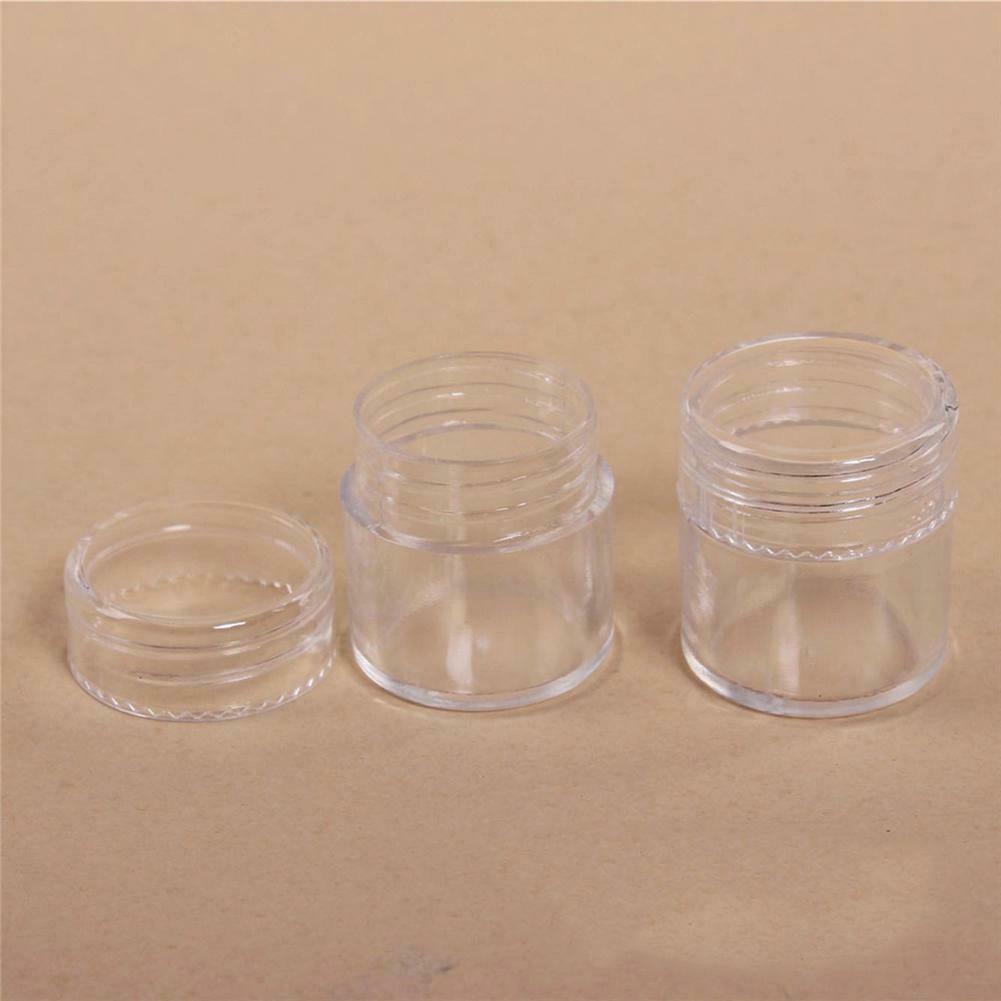 Clear Plastic Bead Jewelry Storage Containers with 30pcs Small Round Jars