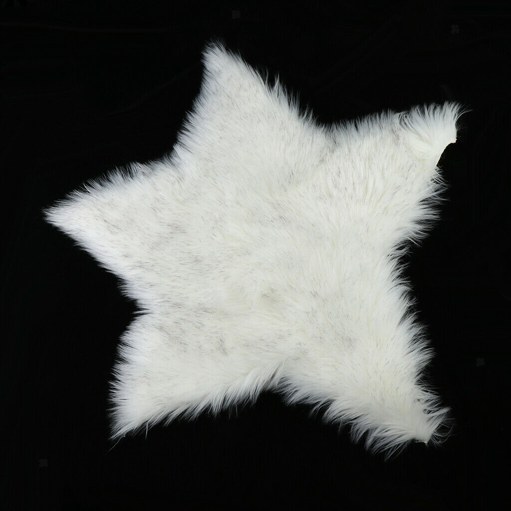 Plush Shaggy Area Rugs Fluffy Floor Carpet for Bedroom Bedside White_1