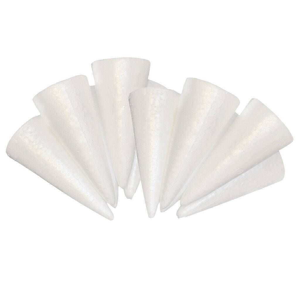Craft Foam Cone 30 Pack Polystyrene Foam Cone Smooth Craft for Sculpture,
