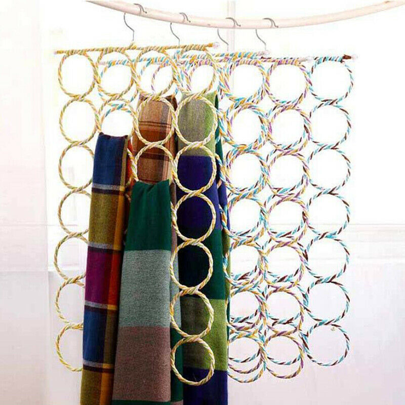 2 In 1 Scarf Hanger Scarves Ties Belt Display Hang Bird Parrot Climbing NetBDAU