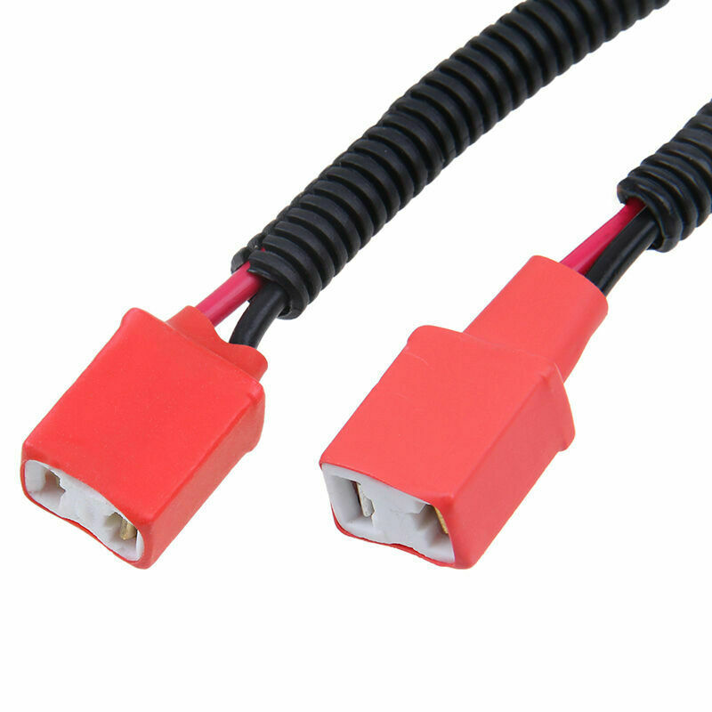 H7 Male to Female Headlight Ceramic Socket Plug Connector Wiring Harness Car