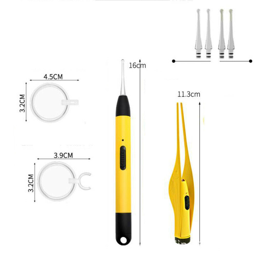 USB LED Flashlight Earpick Ear Cleaner Wax Removal Tool +Magnifier Style 2