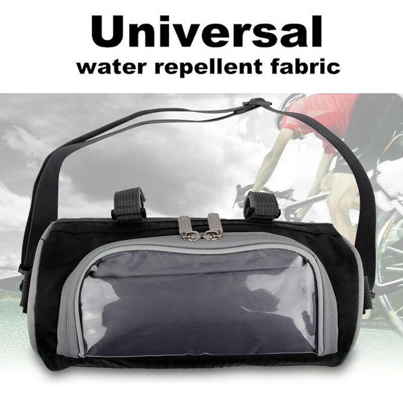 Motorcycle Moped Scooter Handlebar Bag Fork Storage Shoulder Pack w/ Phone Case