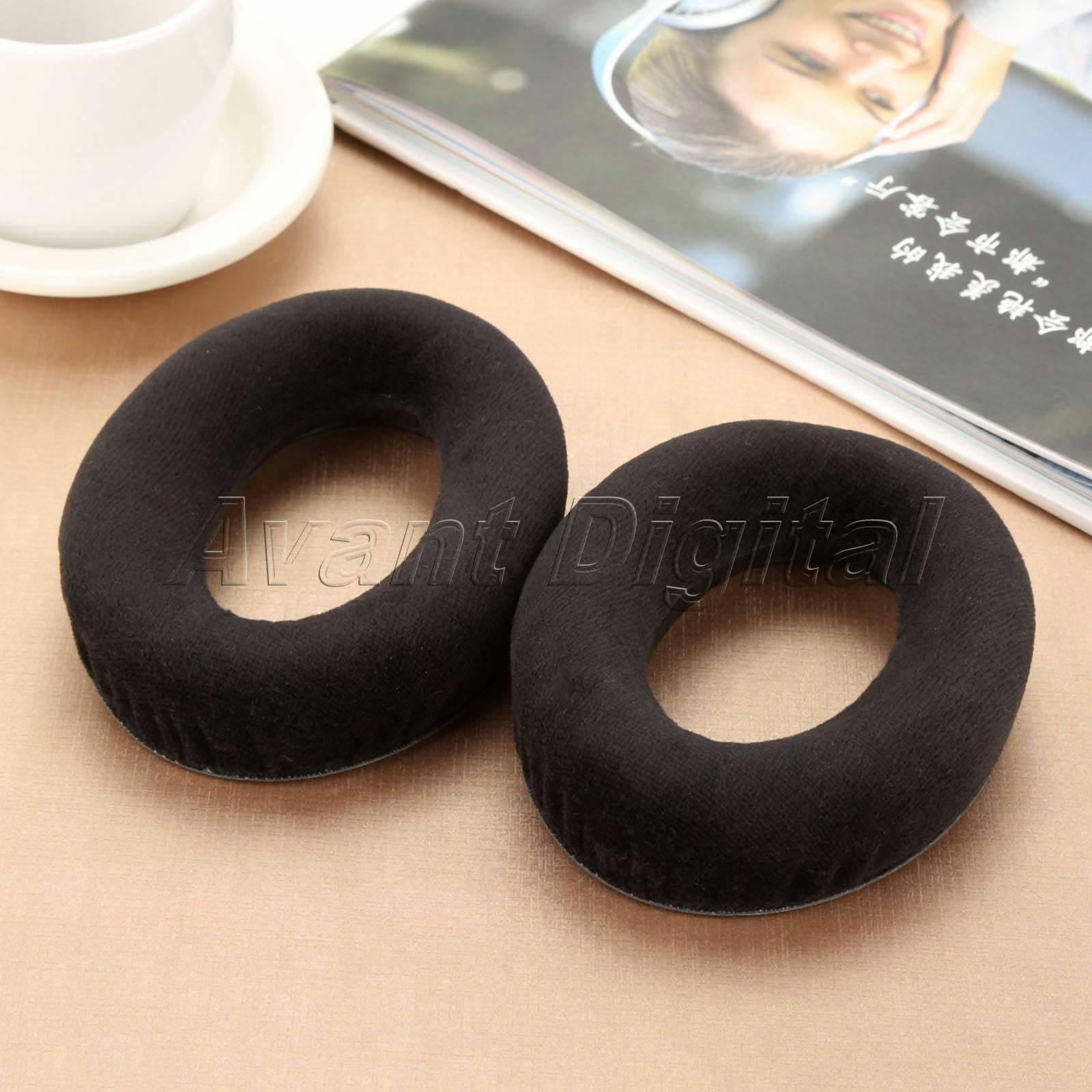 High Elasticity Soft Foam And Velour Earpads Replacement Pads Cushion 1 Pair