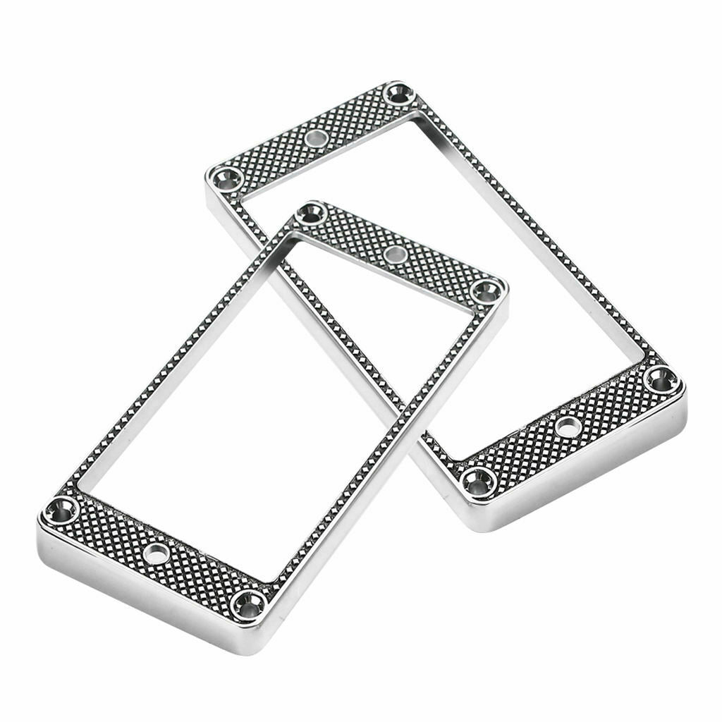 2x Metal Electric Guitar Pickup Rings 91x45mm Luthier Supply