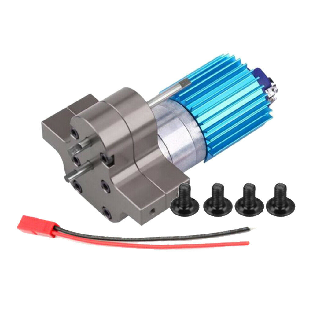 RC Car Speed Change Gear Box Metal Gearbox 370 Brush Motor Titanium color