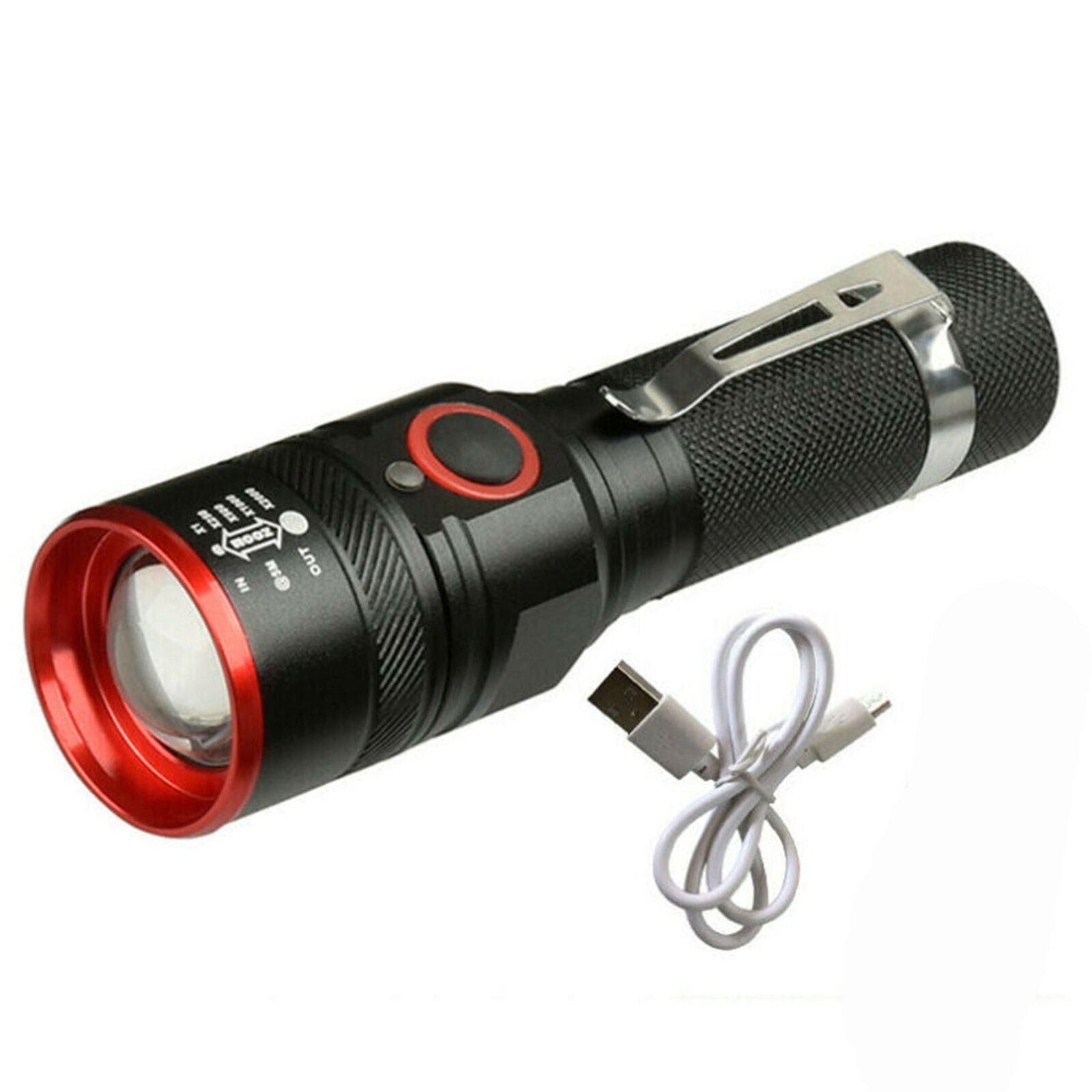80000Lm LED Flashlight Light Zoomable