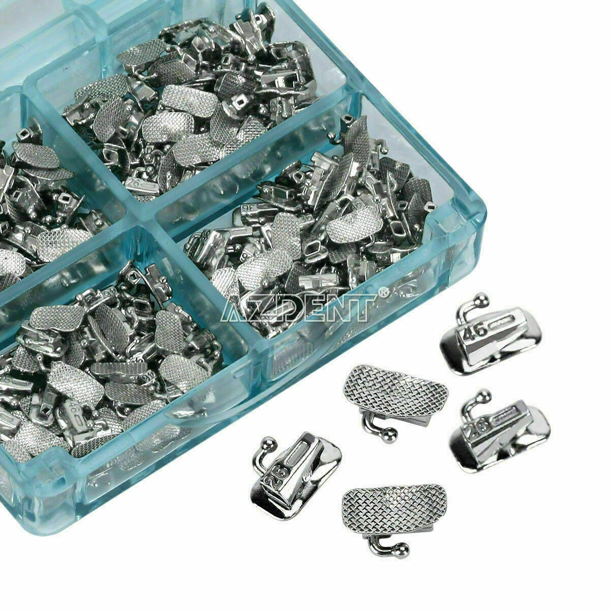 50set Dental Orthodontic Bonding Buccal Tube Split Roth 018 For 1st Molar AZDENT