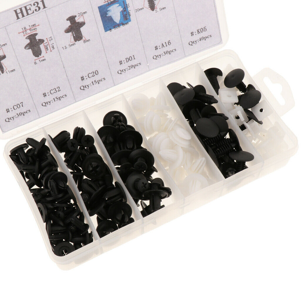 150pcs Auto Fastener Universal Car Nylon Push Pin Rivet Trim Panel Clip
