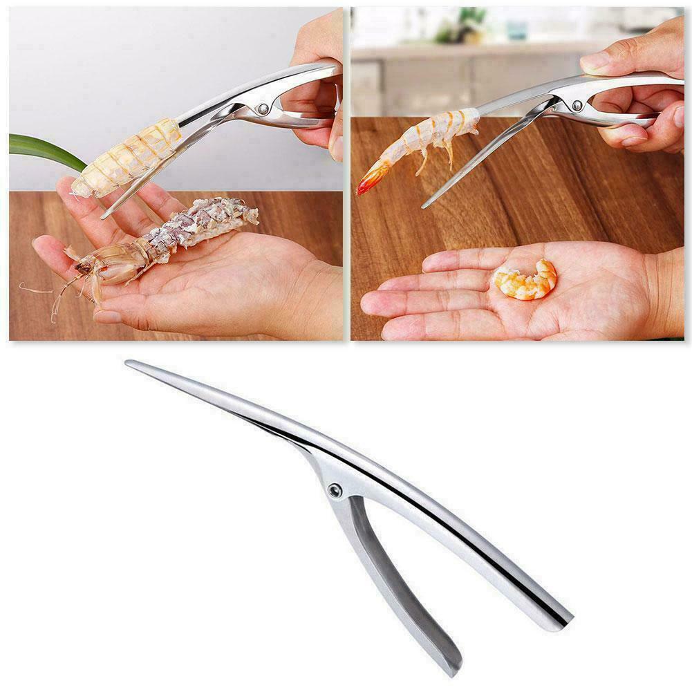 Stainless Steel Prawn Peeler Shrimp Deveiner Peel Device Pliers Kitchen