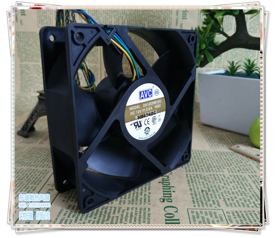 For 1pc AVC DS12038B12U fan 12038 12V 2.5A 4pin