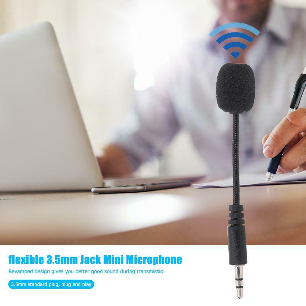 Flexible 3.5mm Jack Mini Microphone Mic for PC Mobile Phone Laptop Notebook @