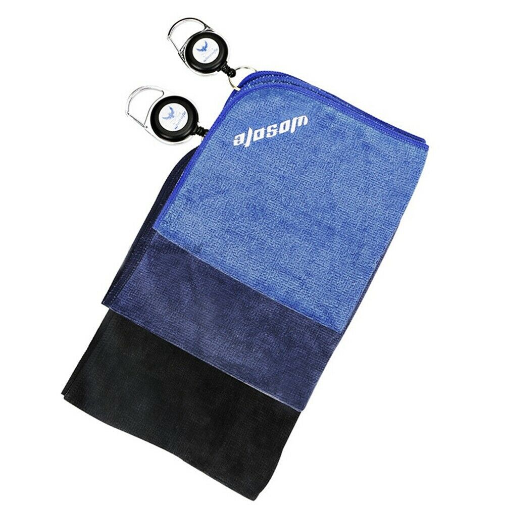 Microfiber Cleaning Towels With Carabiner Hook Golf Towel Cleans Clubs