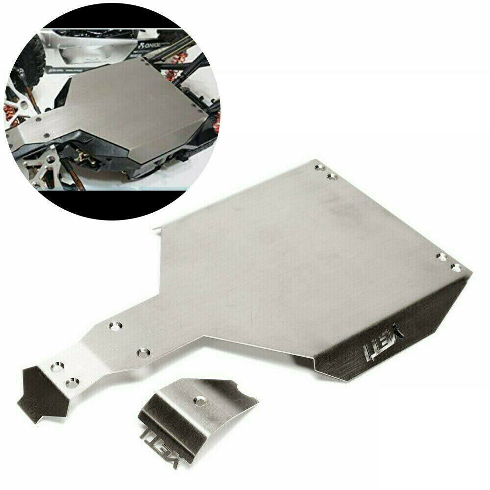 Stainless Chassis Armor Guard Axle Protect Skid Plate For 1/10 Axial YETI 90026