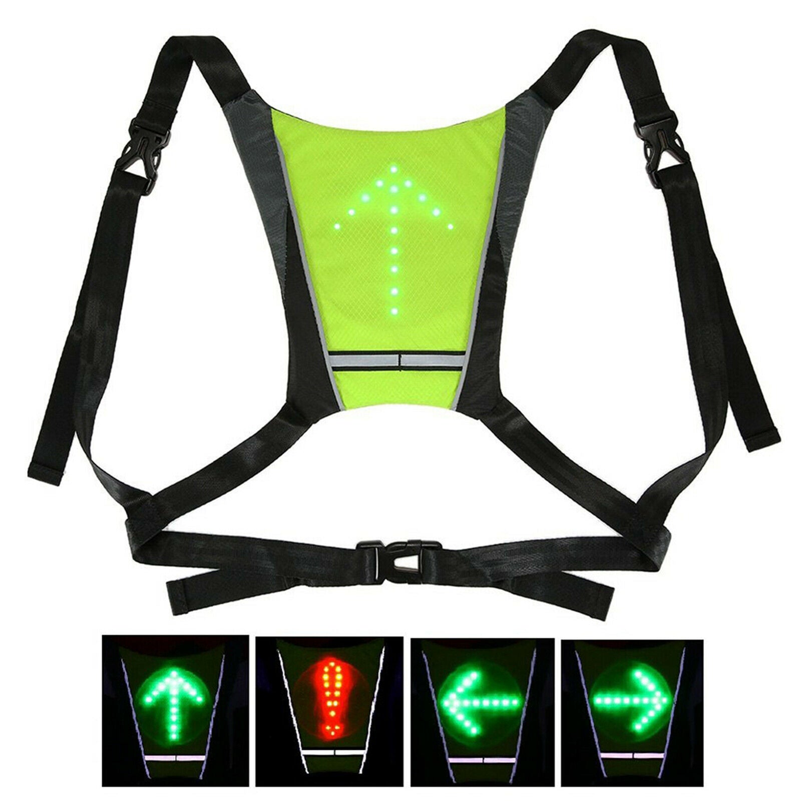 4-Mode Turn Signal Pack Night Reflective Direction Indicator Walking Guiding