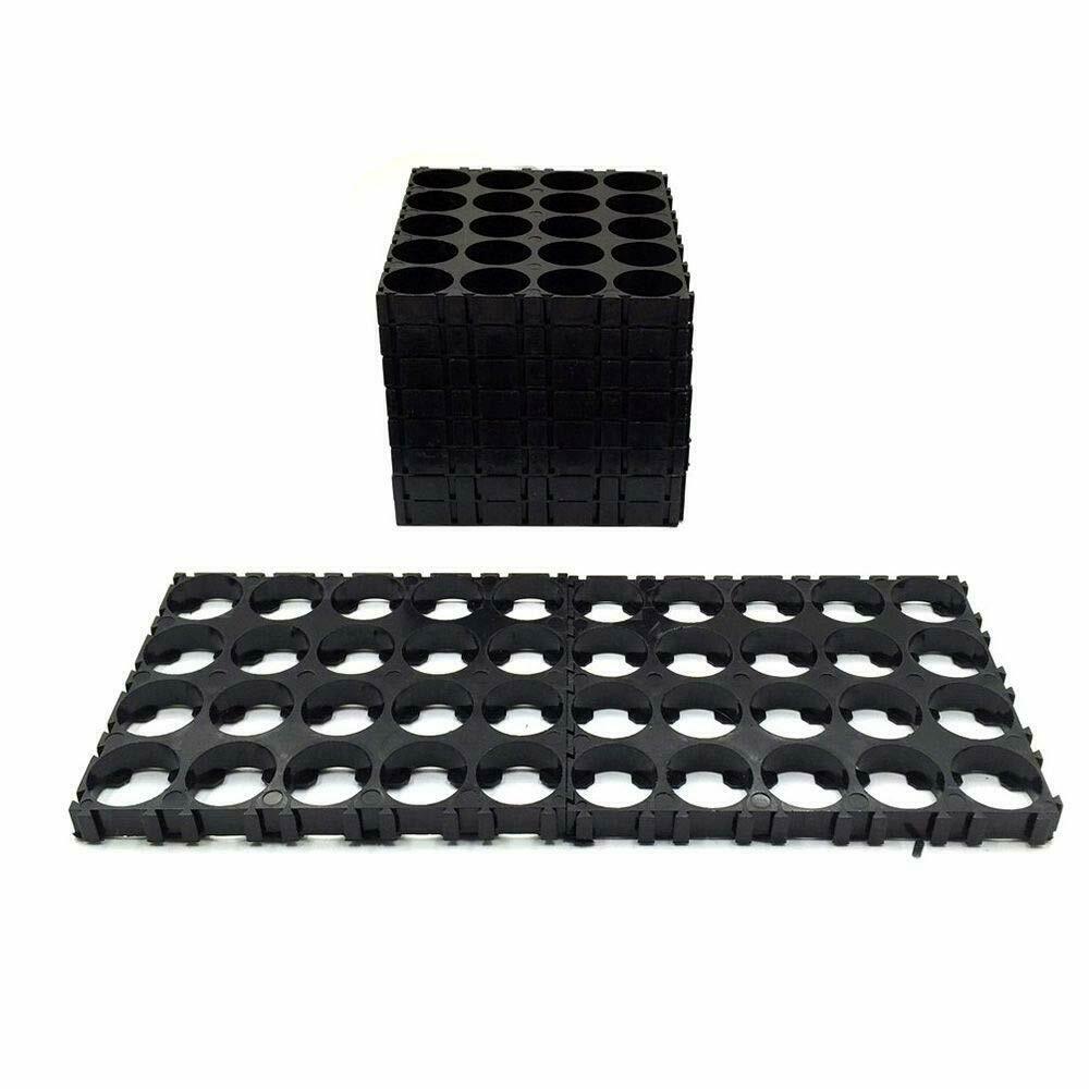 50Pcs 4x5 Cell 18650 Batteries Spacer Radiating Shell Plastic Holder Bracket BK