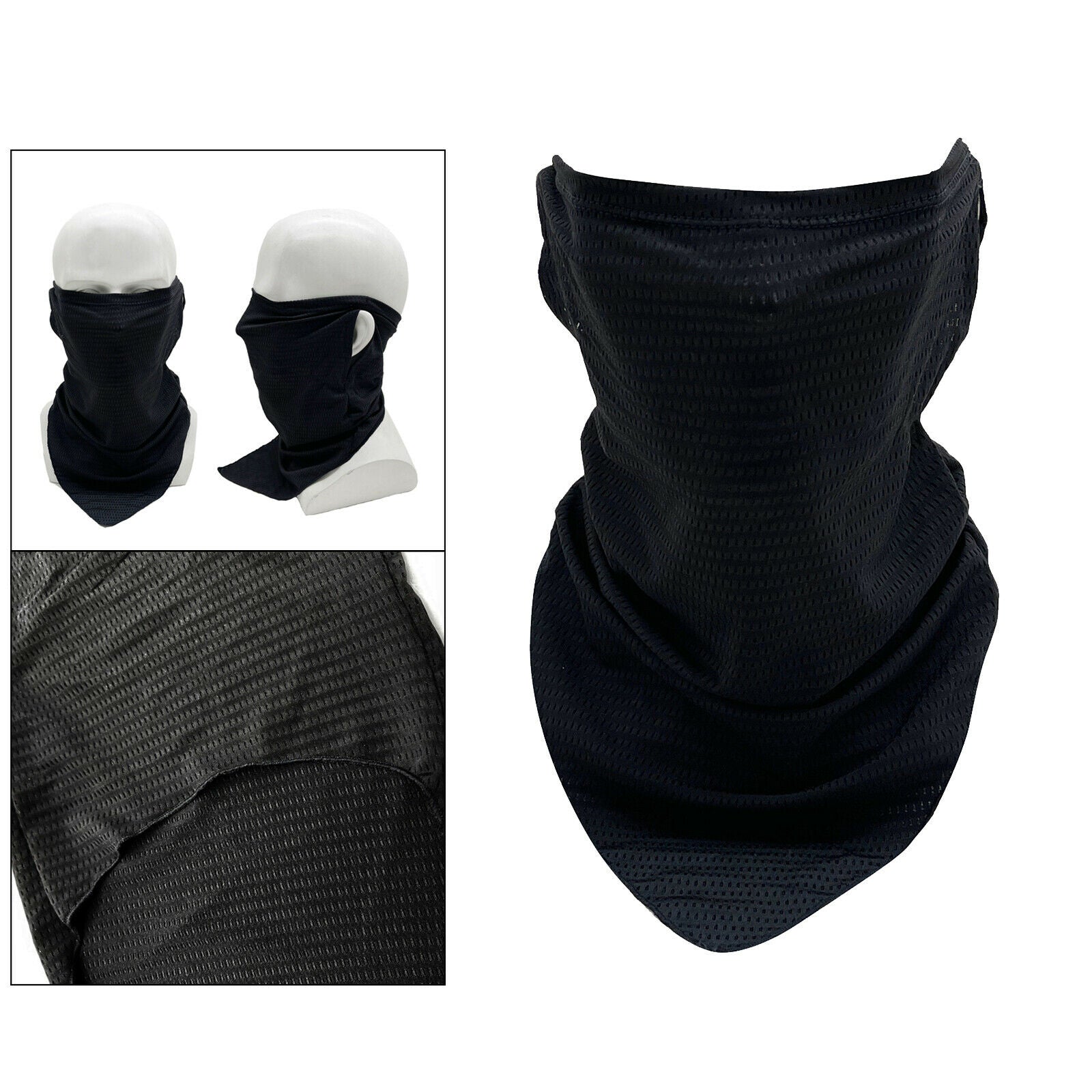 Breathable Bicycle Milk Silk Face Cover Neck Gaiter Ear Hanging Neck Gaiter