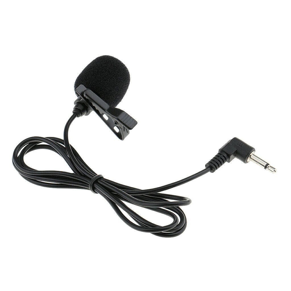 2pcs Clip-on Microphone 3.5mm Right Angle for Mobile Computer Wifi Cable Wire