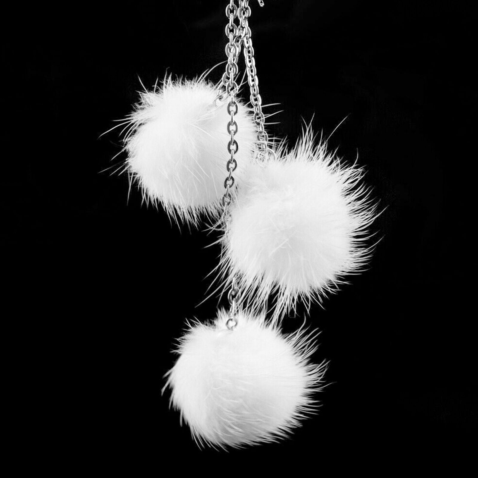 White Bling Car Rearview Mirror Hanging Car Rhinestone Diamond Accessories