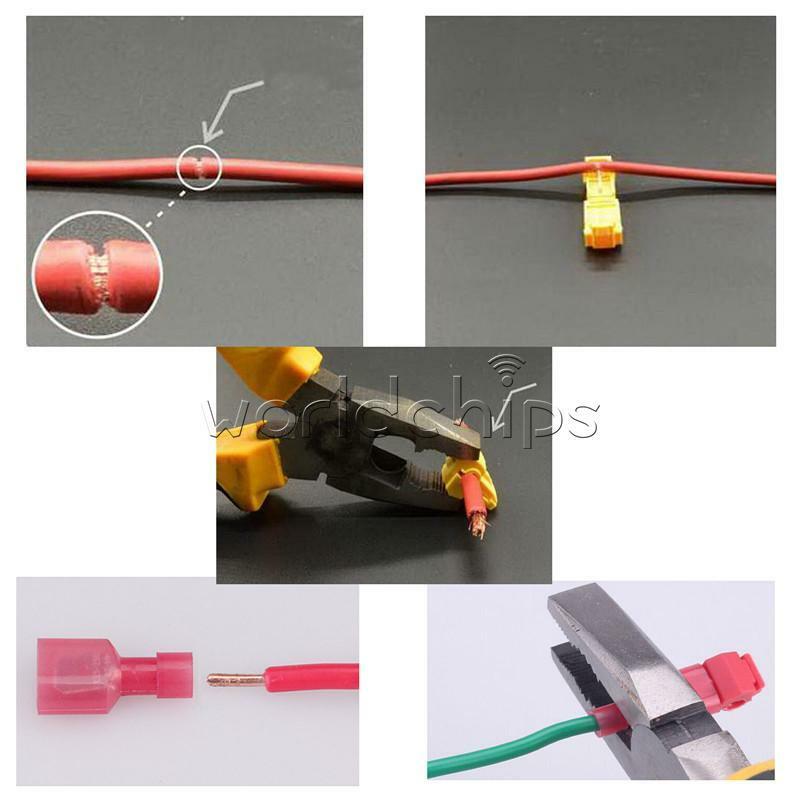60Pcs Quick Splice Insulated Wire Crimp Terminal & Male Spade Connector Kit Set