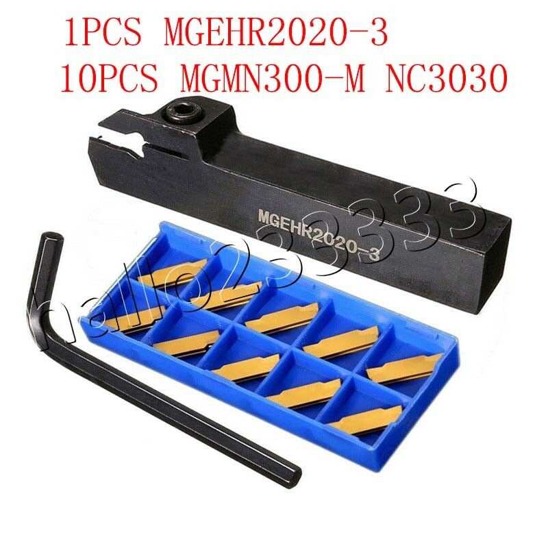 MGEHR2020-3 Lathe Grooving Parting Cutter Tool Holder + MGMN300-M 3mm Inserts