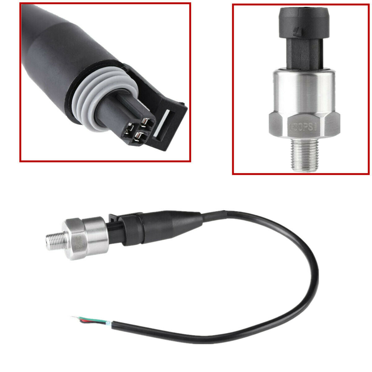 5V Car Oil Fuel Pressure Sensor Sender 0-100PSi Working Range Quality Metal Case
