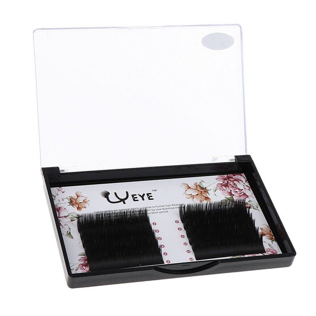 1 Box Long Natural C Curly Individual False Eyelash for Lash Extension 12mm