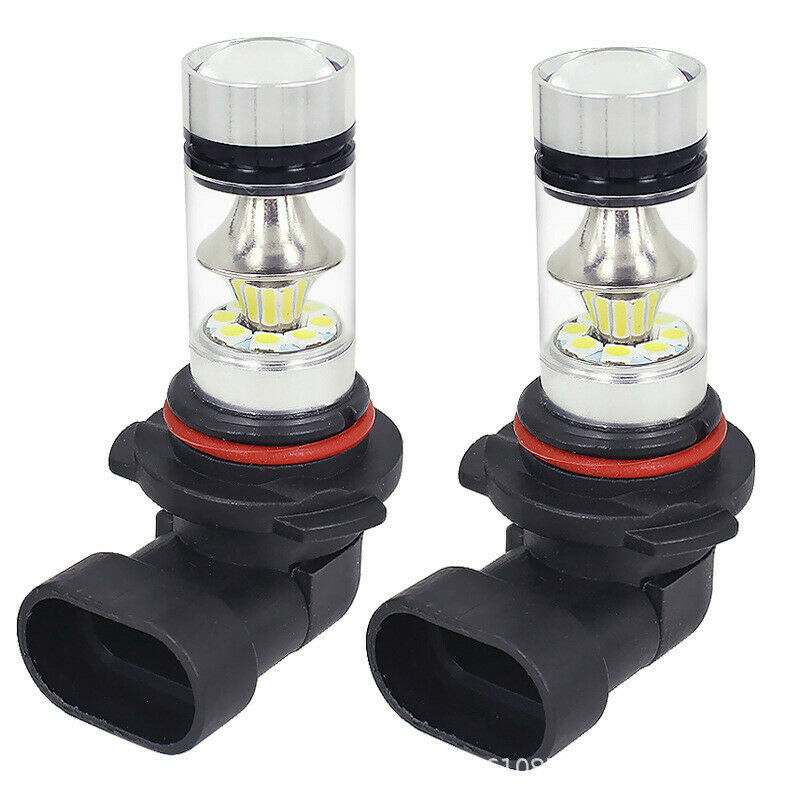 1 Pair 9140 9145 H10 HB3 9005 LED 100W 6000K White Driving DRL Fog Light Bulbs