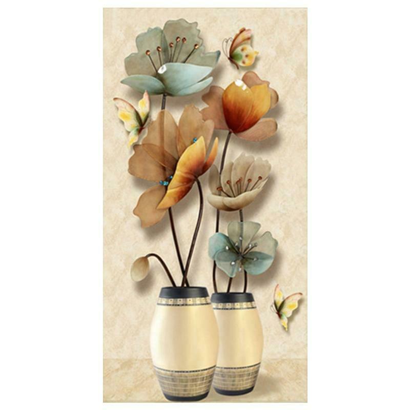 5D DIY Diamond Painting Kit for Adults Flower Vase Full Drill Rhinestone Decor