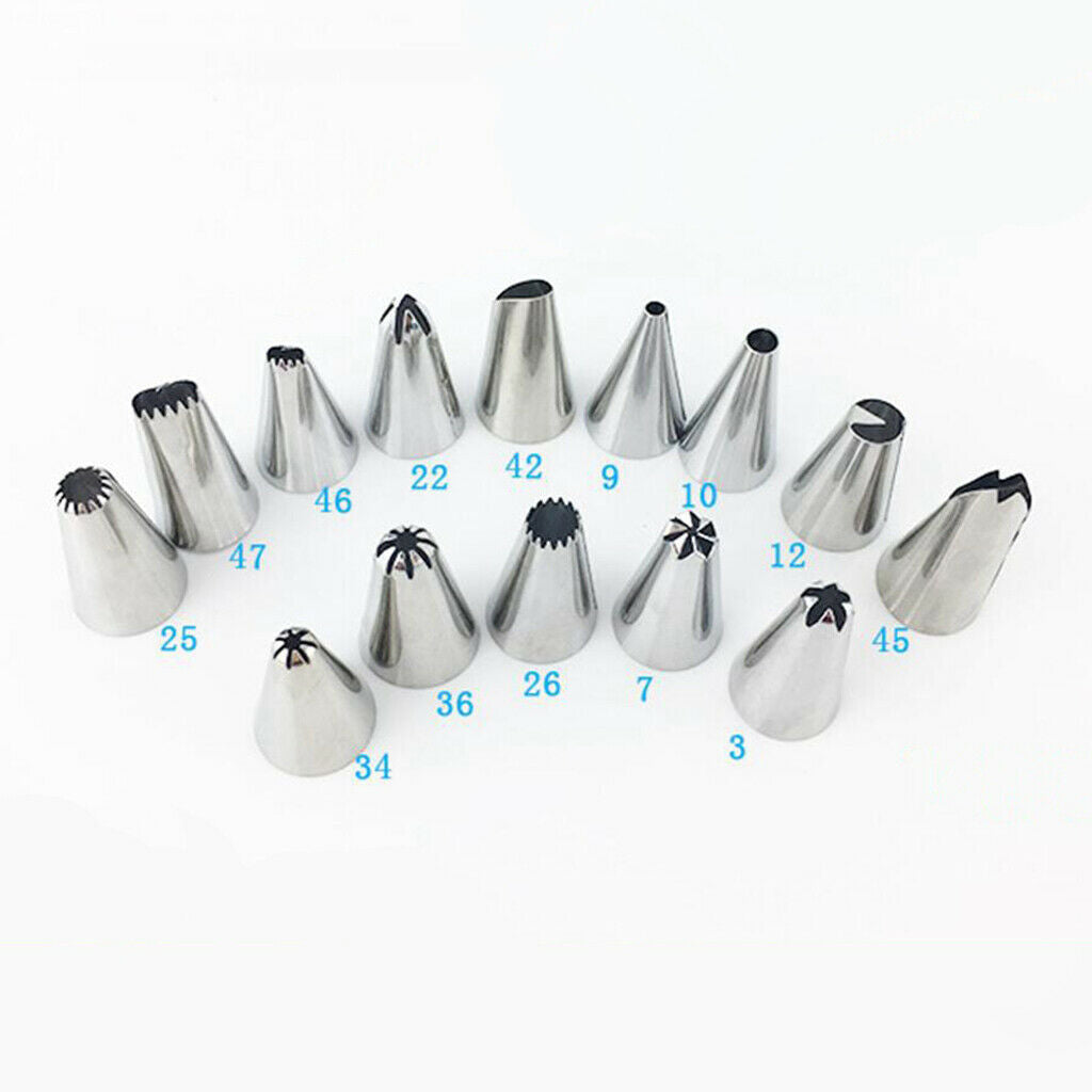Reusable Piping Pastry Bag with & Nozzle Tips Cake Decor DIY Tools Set Pink