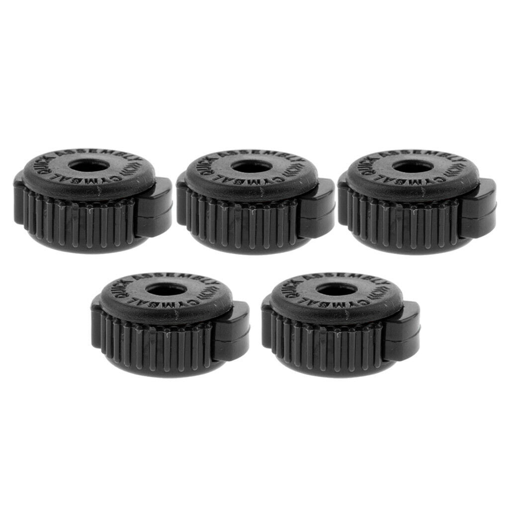 Pack of 5 Quick Set Cymbal Nuts for Drum Replacements Parts Accessories 30mm