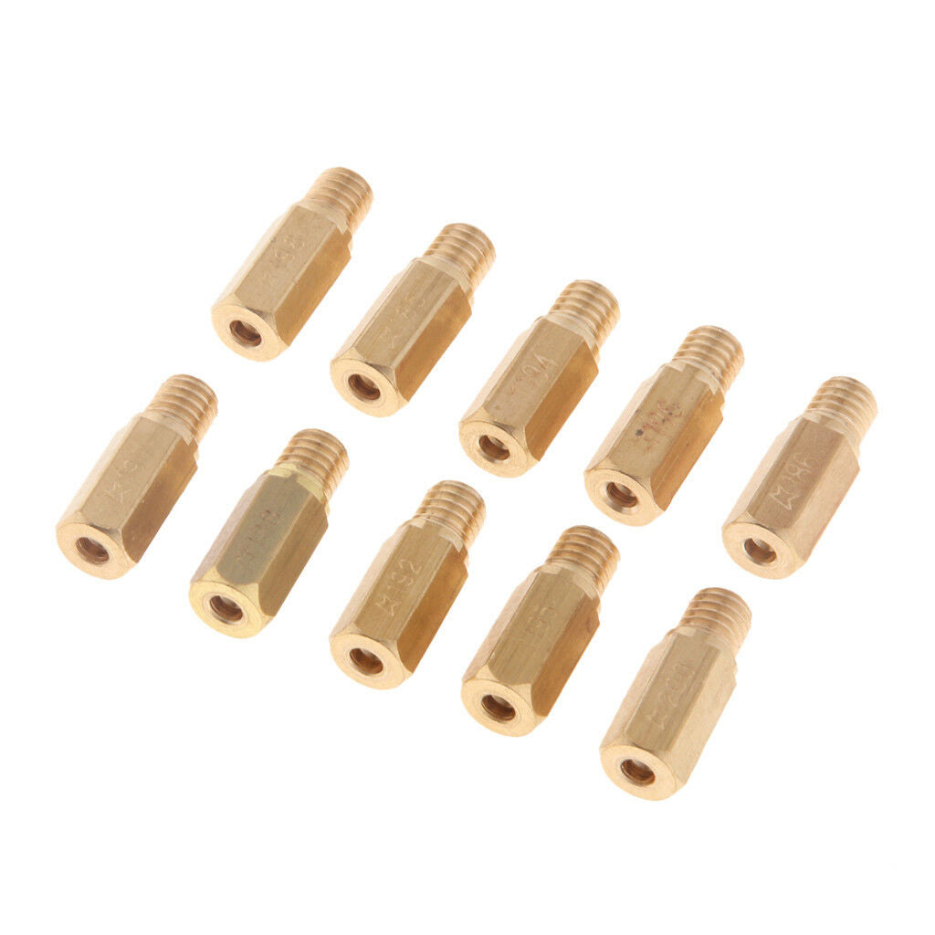 10pcs Carburetor Main Jet kit for PWK  OKO 185-200 / 10 Sizes