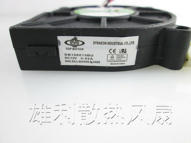 For Top Motor DB126015BU 60x60x15 mm 12V CPU Blower Replacement DC 12v Fan 3-pin