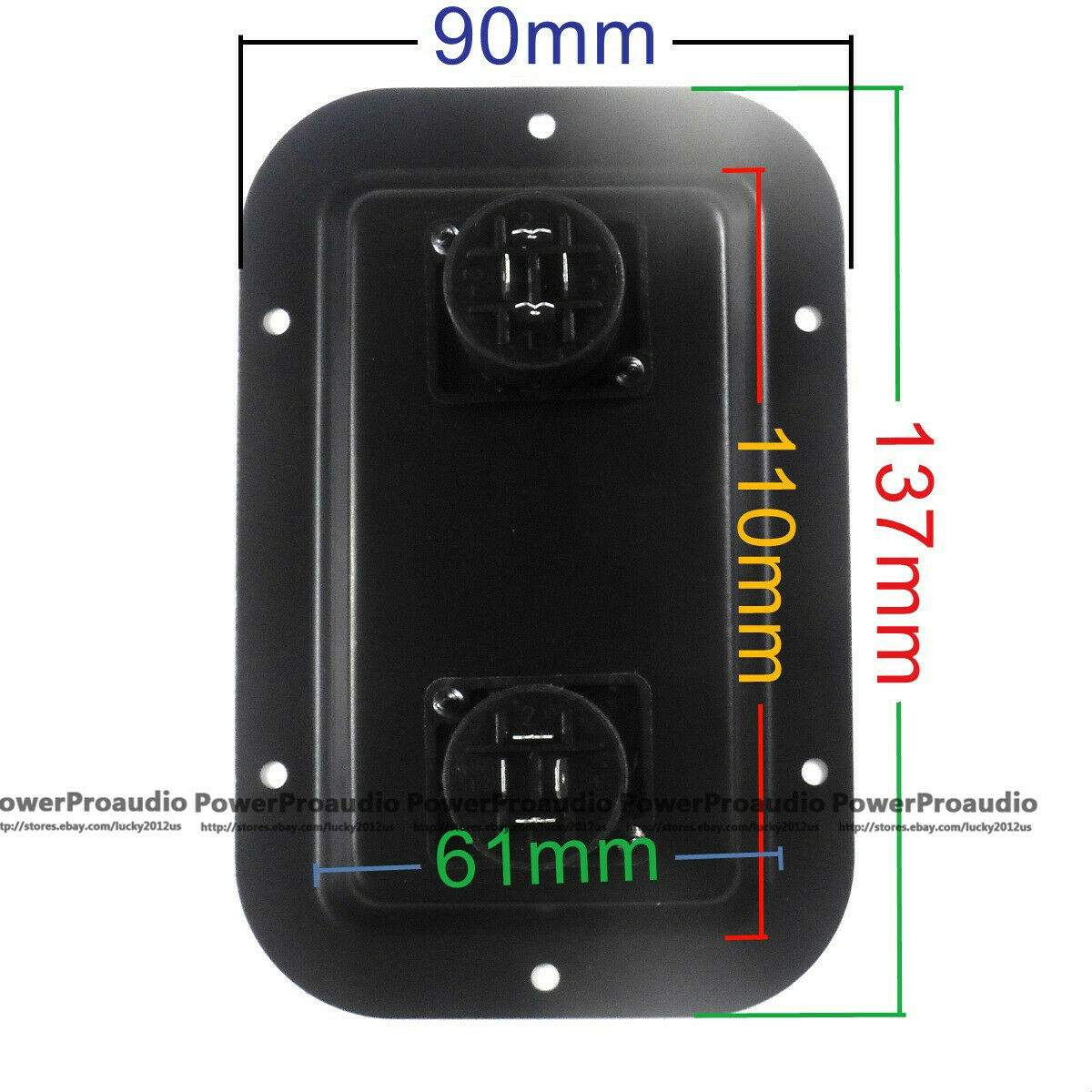 2pcs  Square Speaker Box Terminal Binding Post for Speaker Parts 90x137mm
