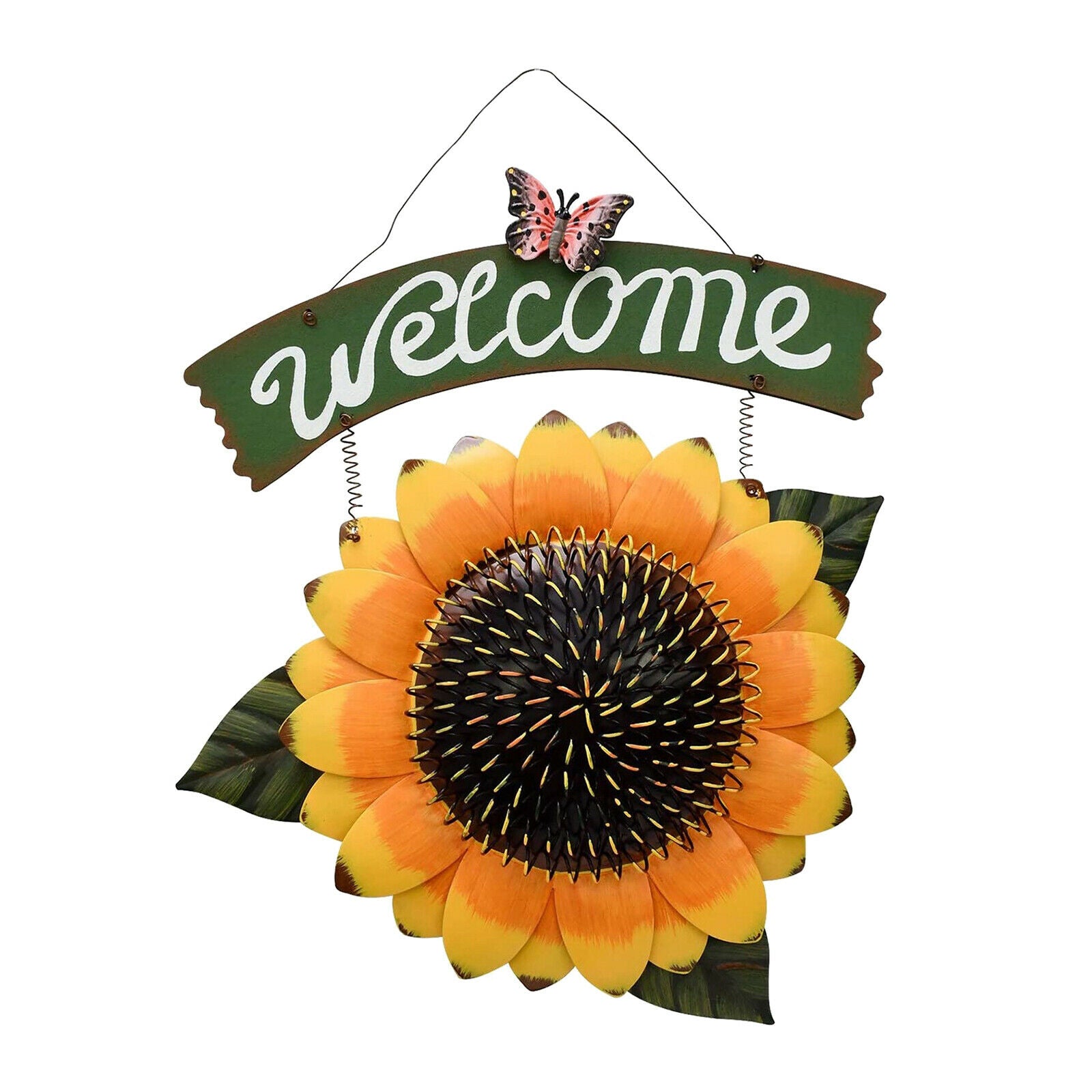 Handcrafts Sunflower Decor Hanging Outdoor For Cafe Shop Floral Yard Banner