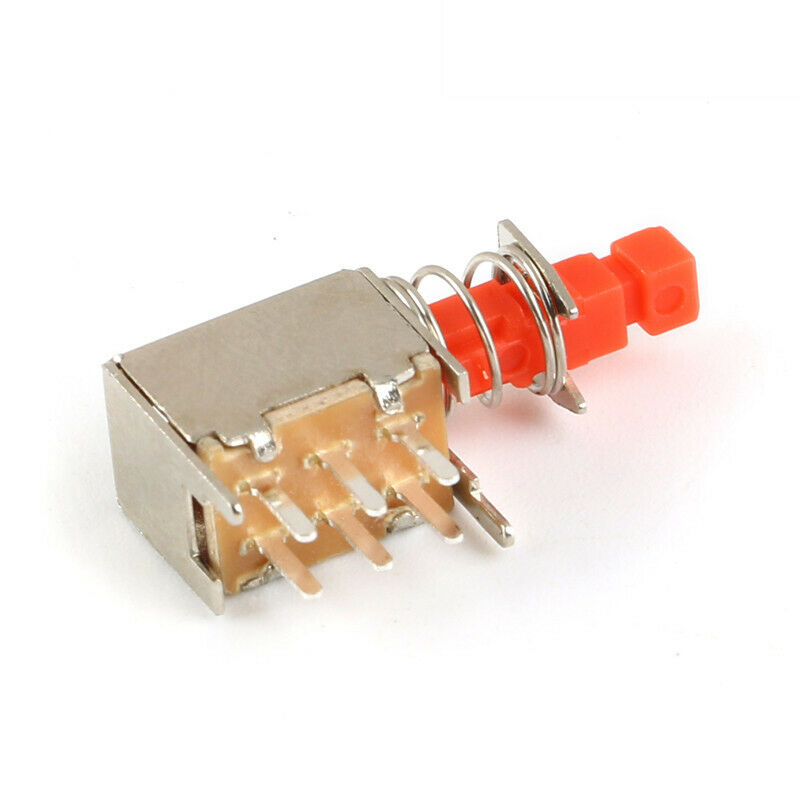 5pcs A03 straight key switch PS-22F02 6-pin self-locking switch Piano key switch