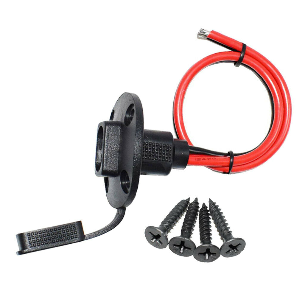 Weatherproof Universal 30cm SAE Socket Sidewall Port Cable w/ 4 Screws