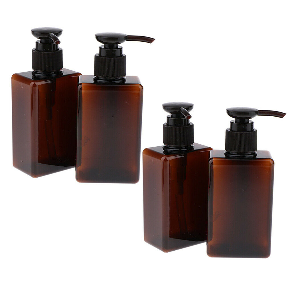 4x150ml Empty Pump Bottle, Travel Refillable Bottle Dispenser for