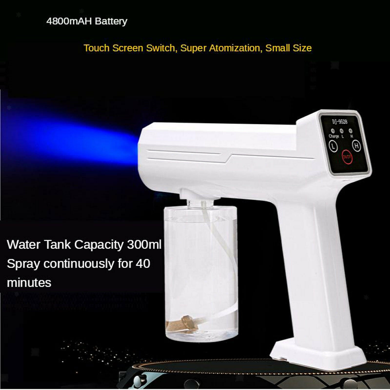 Handheld Cordless 10W Atomization Sprayer 300ml Fogger Nano Atomizing Fogger