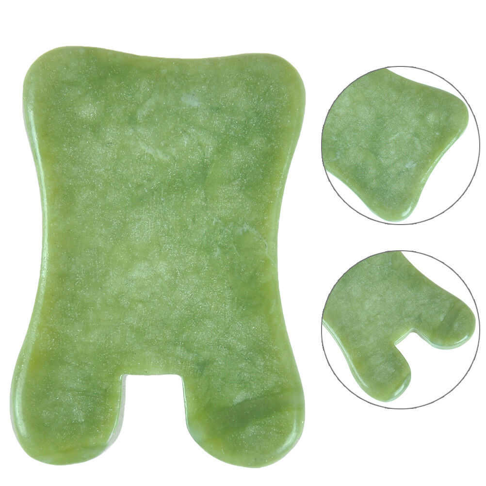 Gua Sha facial massage chinese medicine natural jade board scraping tool B Xz