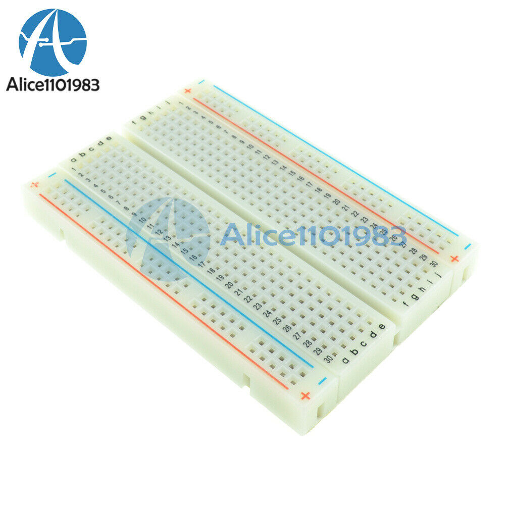 2PCS Mini Universal Solderless Breadboard 400 Contacts Tie-points Available