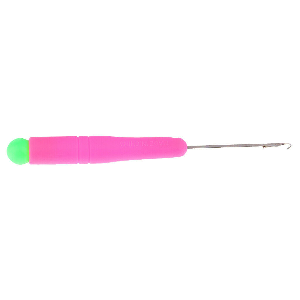2x Latch Hook Crochet Weaving Needle Hair Extension Knitting Interlock Tools