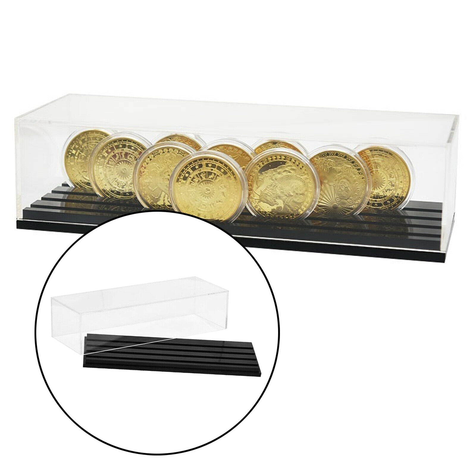 Challenge Coin Display Acrylic 4-Row Commemorative Coin Holder