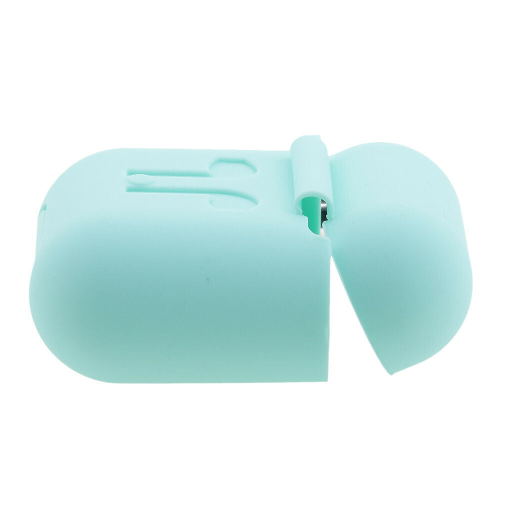 Silicone Protective Cover with Keychain for AirPods Wireless Earphone Teal