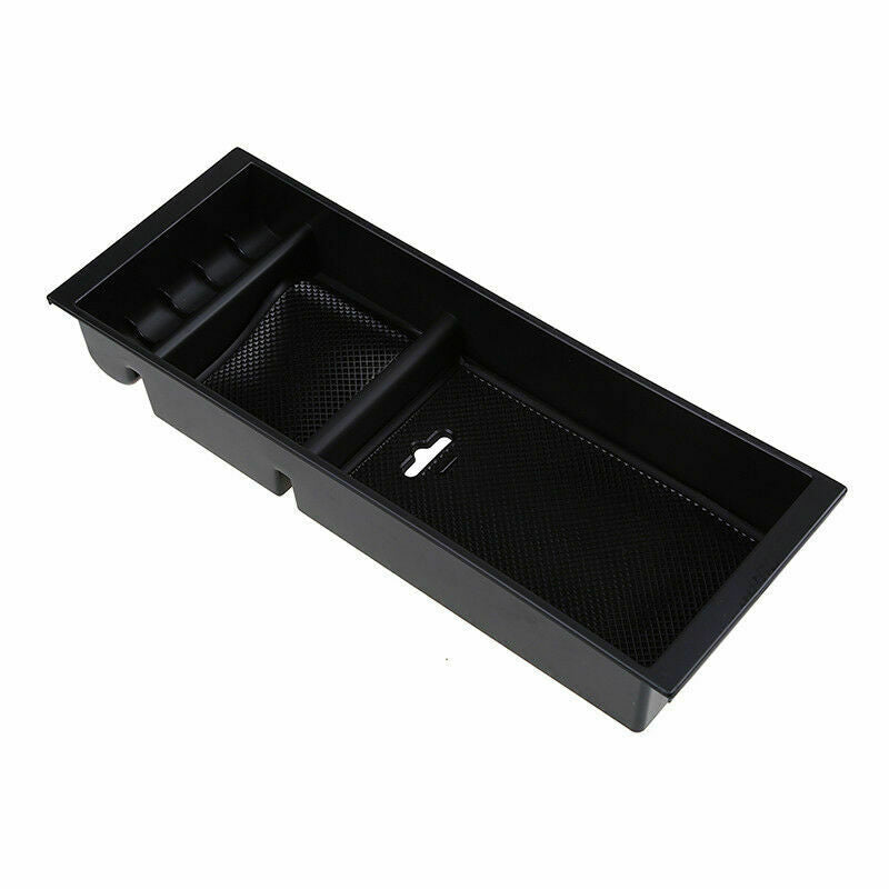 Black Armrest Storage Box Central Console Glove Tray For Ford F150 2015-2019