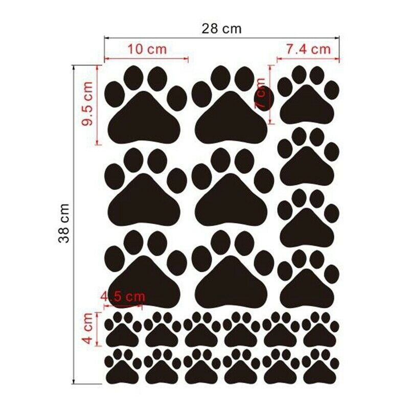 Home Bedroom Wall Stickers Mobile  Dog Paw Waterproof U1E2E2