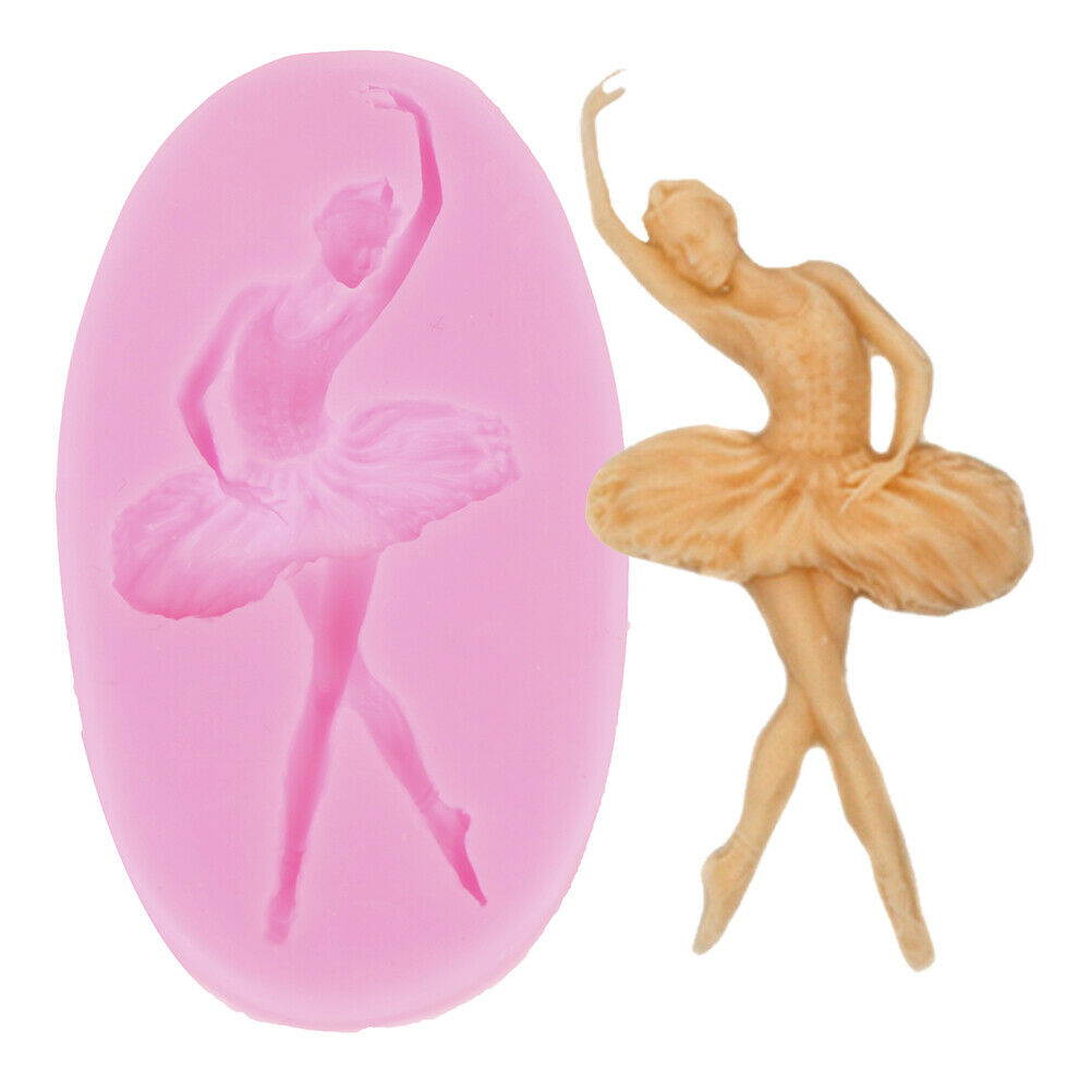 Ballet Dancer Silicone Mold Sugarcraft Fondant Mold Cake Decorating Tool.l8